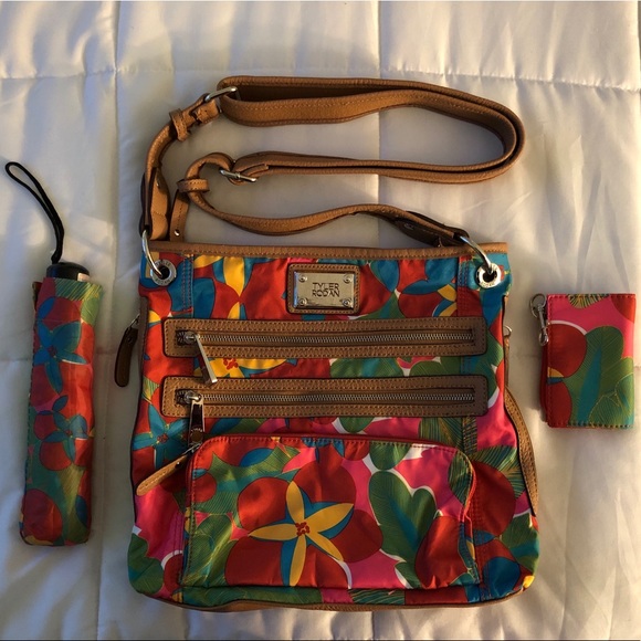 Tyler Rodan Handbags - Tyler Rodan bag with matching wallet & umbrella.